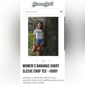 Savannah Bananas WOMEN'S Bananas Short Sleeve Crop Tee